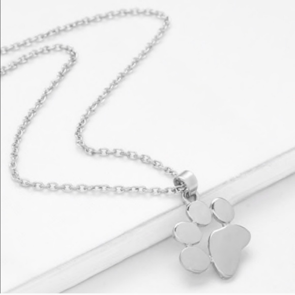 Paw Print Dog Cat Necklace - Picture 1 of 2